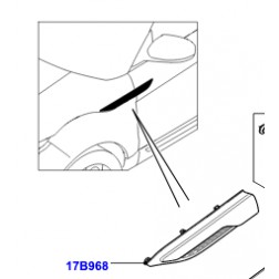  LR027320  | Griglia Parafango anteriore Gill-Brunel Sinistro